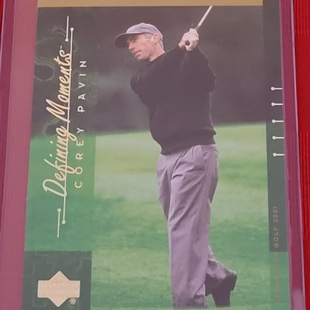 2001 UPPER DECK, COREY PAVIN DEFINING MOMENTS, P.G.A. CARD!!!